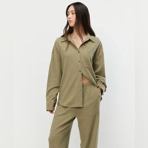 OAK + FORT Oversized Knit Shirt